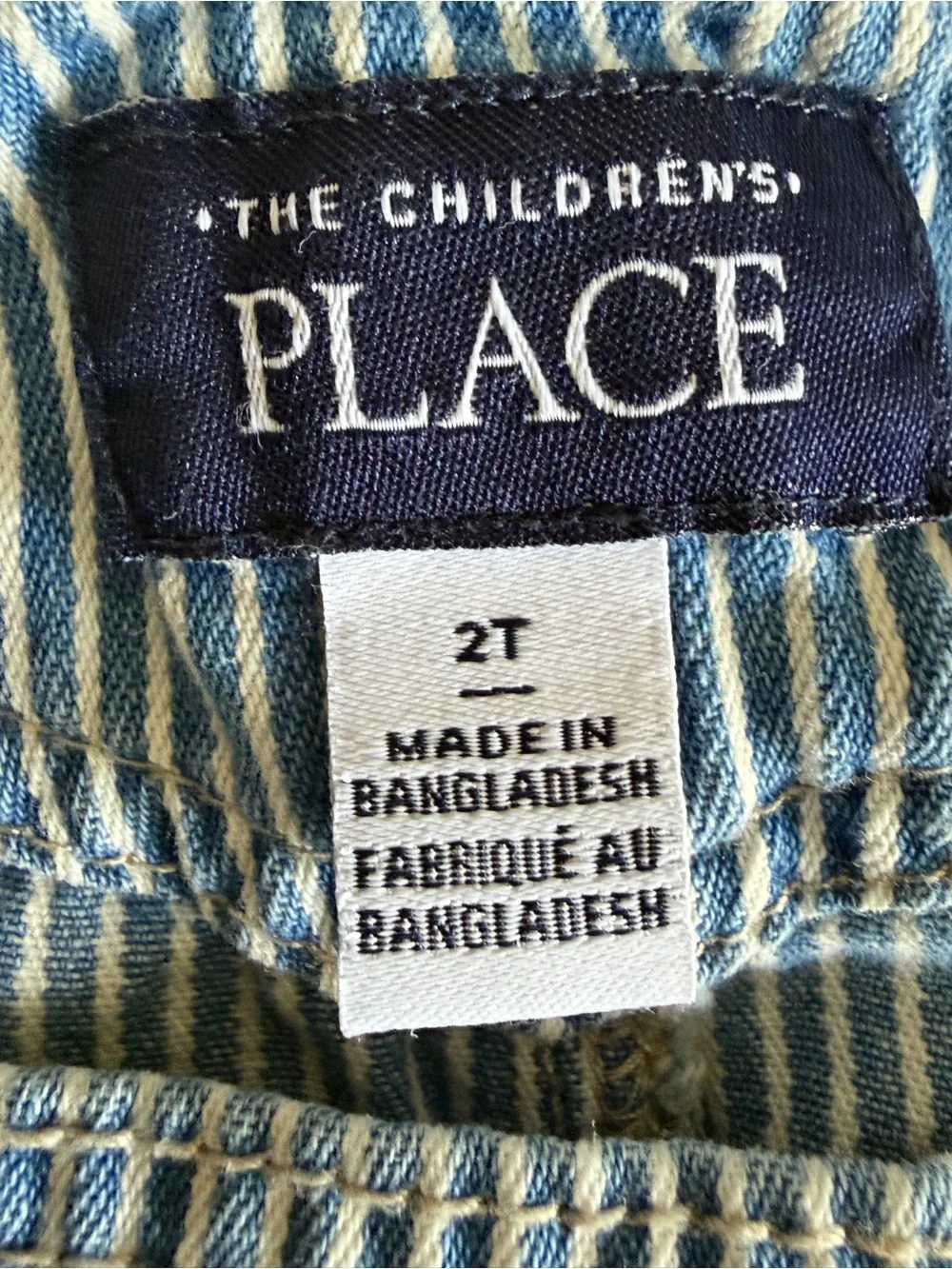 5/$25 The Children's Place Blue & White Striped Kids Overalls NWOT